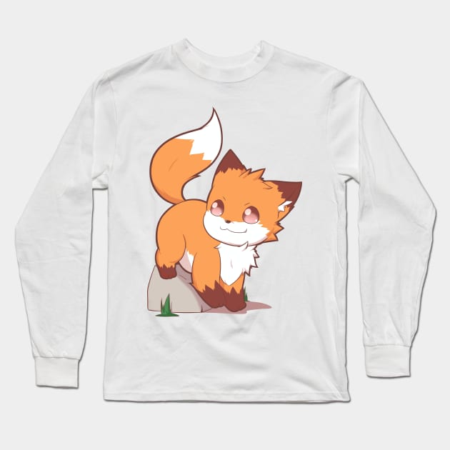 Cute chibi fox Long Sleeve T-Shirt by sabhu07